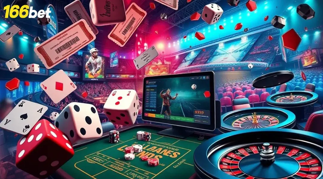Os luxuosos salões do Casino 166BET em 2026