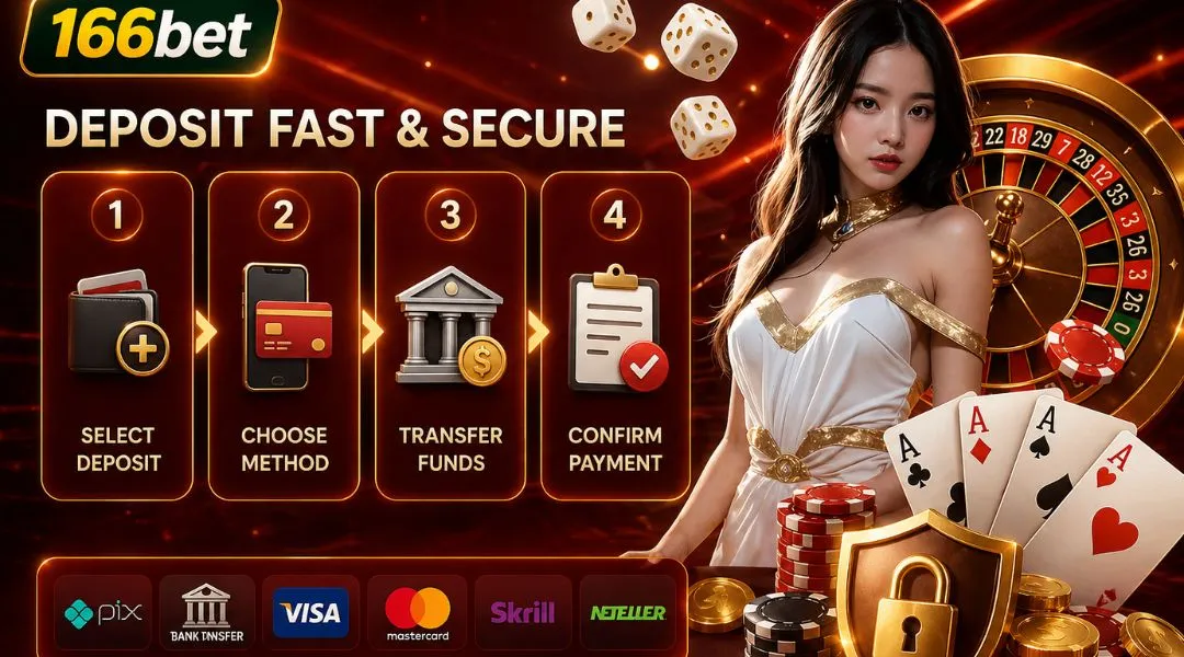Procedimento de depósito simples na 166BET